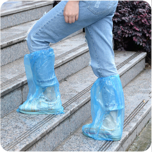 High-Top Disposable Waterproof Boot Covers for Rainy Days, Household Thick and Durable Rain Boots, Unisex for Travel and Rain Protection