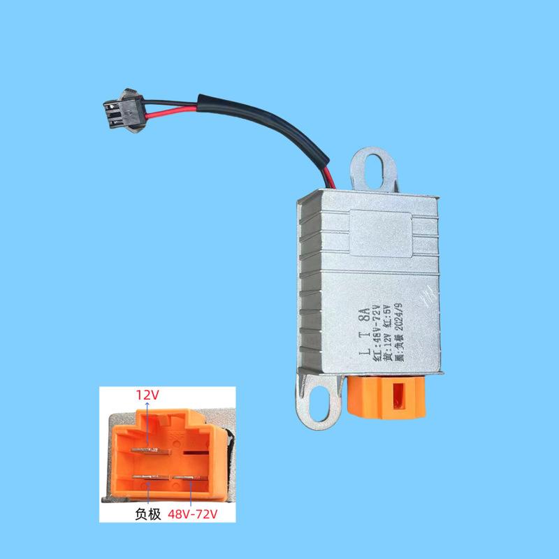 Electric car 48V72V to 12V6A8A DC converter battery transformer car USB mobile phone charger