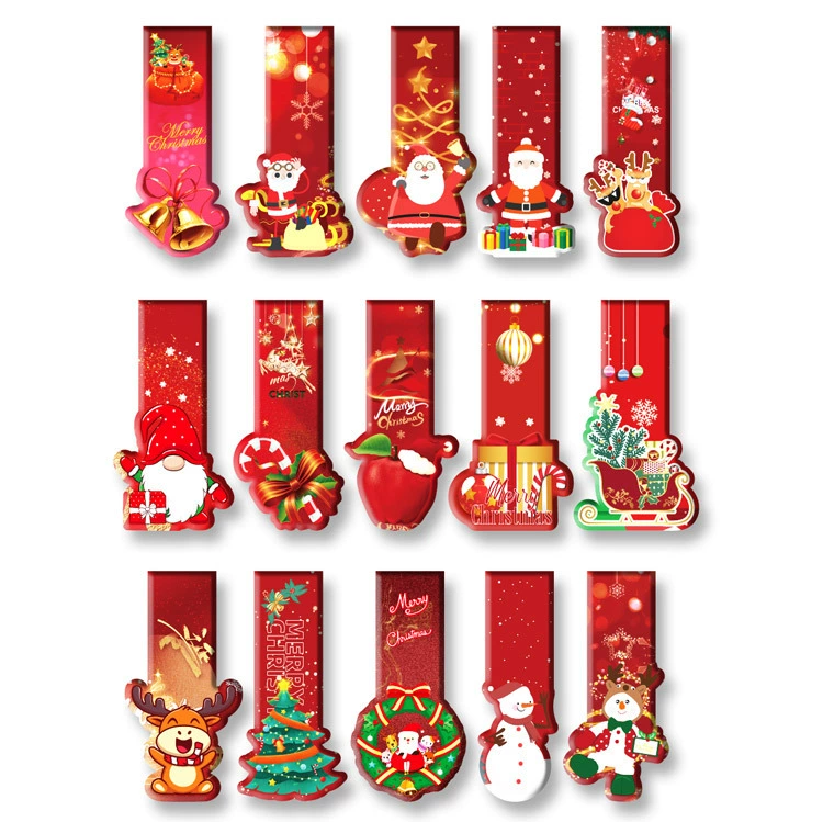 Рождественский набор магнитных закладок Amazon, бестселлер, зажим для страниц книги, магнитная присоска, рождественская закладка, прямые продажи с фабрики