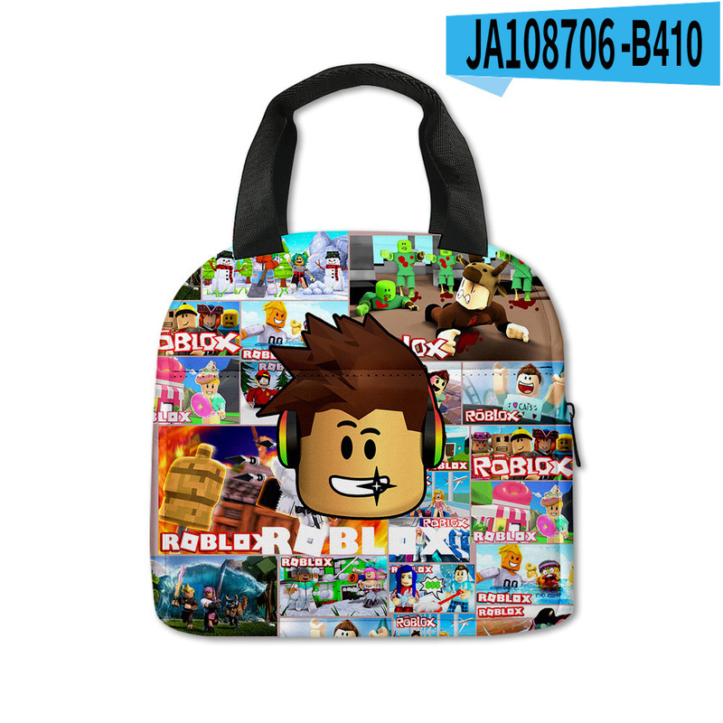 3D新品罗布乐思 ROBLOX 午餐包中小学生保温饭盒手提包|undefined