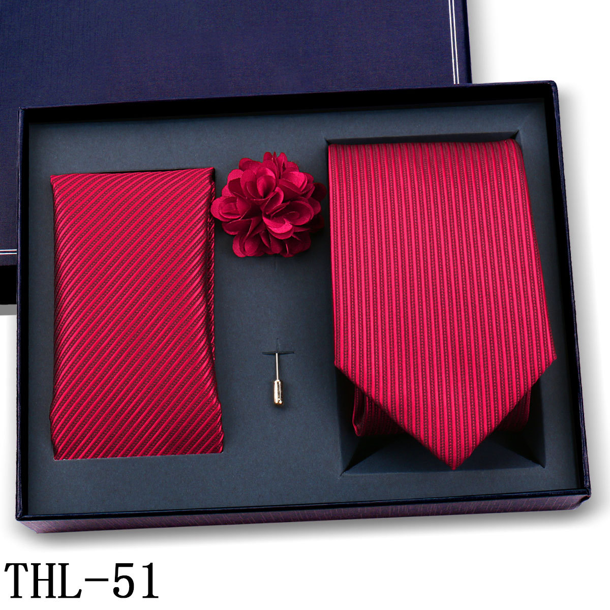 Juego de Corbata y Pañuelo para Hombre Poliéster para Bodas y Eventos de Negocios image 55