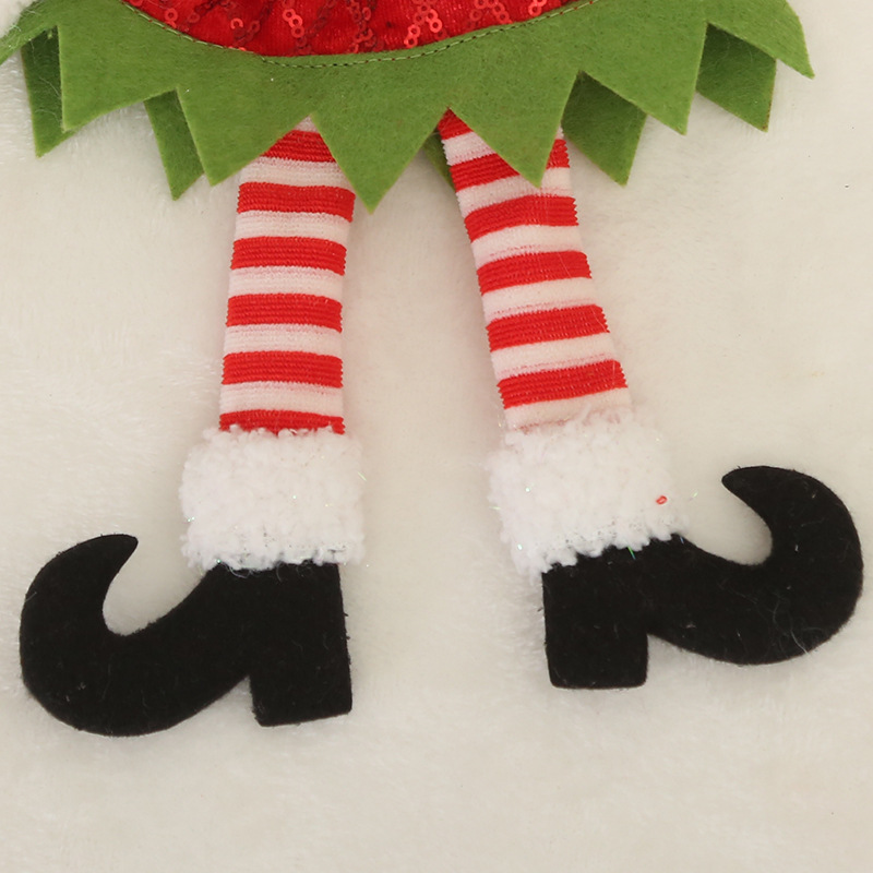 Suprimentos de decoração de Natal, conjunto de garrafas de vinho de desenho animado, decoração de mesa de elfo, arranjo de férias, conjunto de garrafas de vinho tinto, presente transfronteiriço