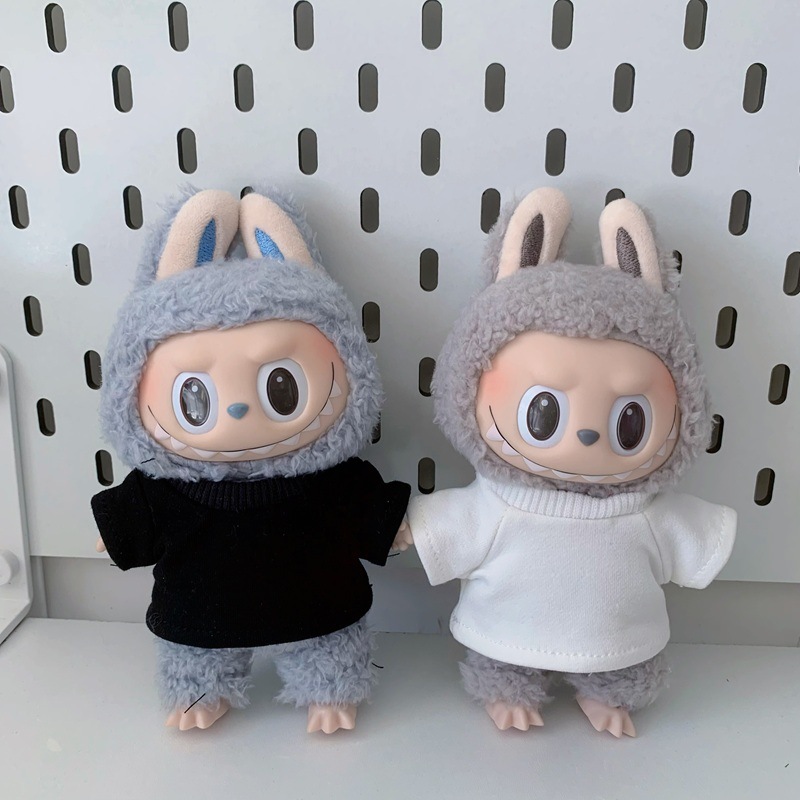 卸売ベビー服 10 センチメートル 15 センチメートル 20 センチメートル綿人形 Tシャツ半袖 Labubu ベビー服はロゴパターンを追加することができます|undefined