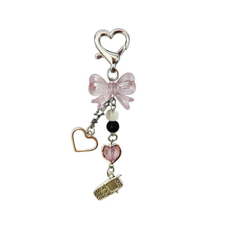 Y2K Aesthetic Strawberry Star Decor Key Chain for Women Girl Bag Purse Backpack Key Ring Accessories Y2K Aesthetic Strawberry Star Decor Key Chain for Women Girl Bag Purse Backpack Key Ring Accessories