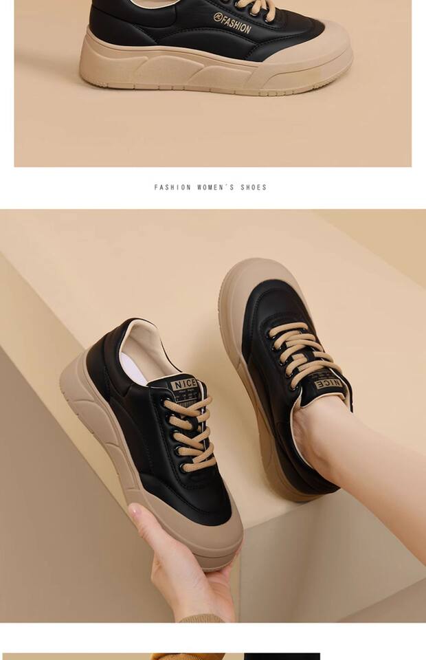 Giày sneaker nữ đế dày da thật mặt lưới thoáng khí mới xuân hè 2024 — Mặt lưới đen LJ 68006 M, JST 1901 mặt lưới màu đen, DH 29081 Mặt lưới đen, DH 29060 Đen Mơ chi tiết 9