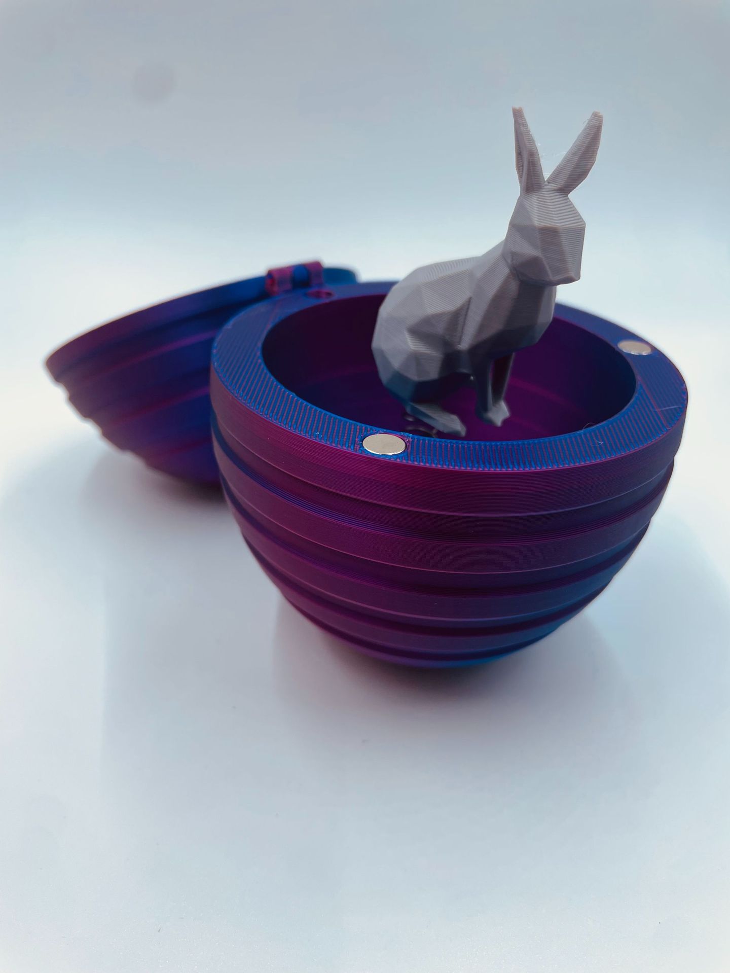 Cross-Border Easter Egg 3D Printed Toy Silk Gradient Decompression Toy Halloween Gacha Rabbit Egg Toy