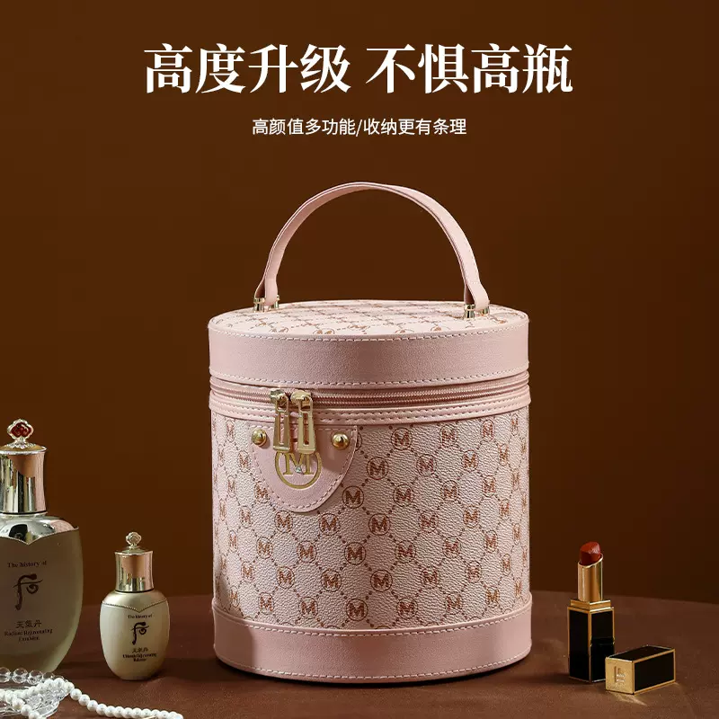 新品便携式水桶包化妆箱大容量伴手礼化妆包多功能防水手提箱批发