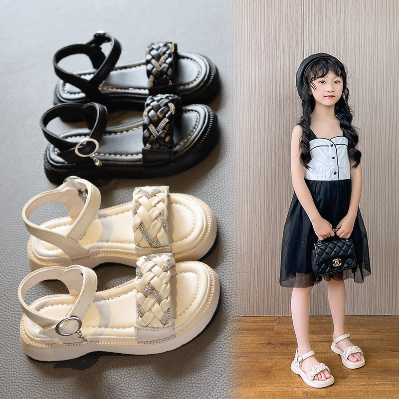 Children's Girls Sandals 2023 New Summer Little Girls Baby Sports Big Children Princess Beach Soft Soled Children's Shoes