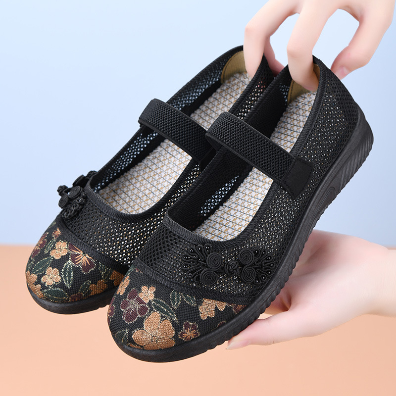 Old Beijing Mesh Shoes for Middle-Aged and Elderly People, Comfortable Non-Slip Grandma Sandals, Old Lady Summer Shoes, Mom Shoes, Slip-On Shoes Old Beijing Mesh Shoes for Middle-Aged and Elderly People, Comfortable Non-Slip Grandma Sandals, Old Lady Summer Shoes, Mom Shoes, Slip-On Shoes