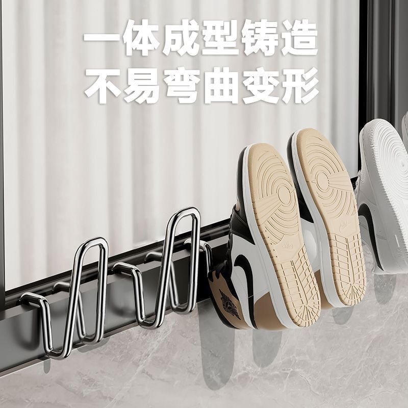 Estante de Secado de Zapatos de Acero Inoxidable Colgante para Balcón y Ventana