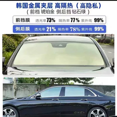 Automotive Film — Explosion-Proof High-Definition Primary Color Film - car-suv-new-car-film-full-car-package-construction-amber-gold-front-fender-diamond-green-side-and-rear-fender