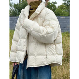 橘芷冬季新款短款羽绒服女加厚宽松面包服羽绒服立领休闲613-1