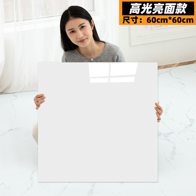 床ステッカー自己粘着床模造タイル光沢のある PVC プラスチック床ステッカーセメント床家庭用床革卸売|undefined