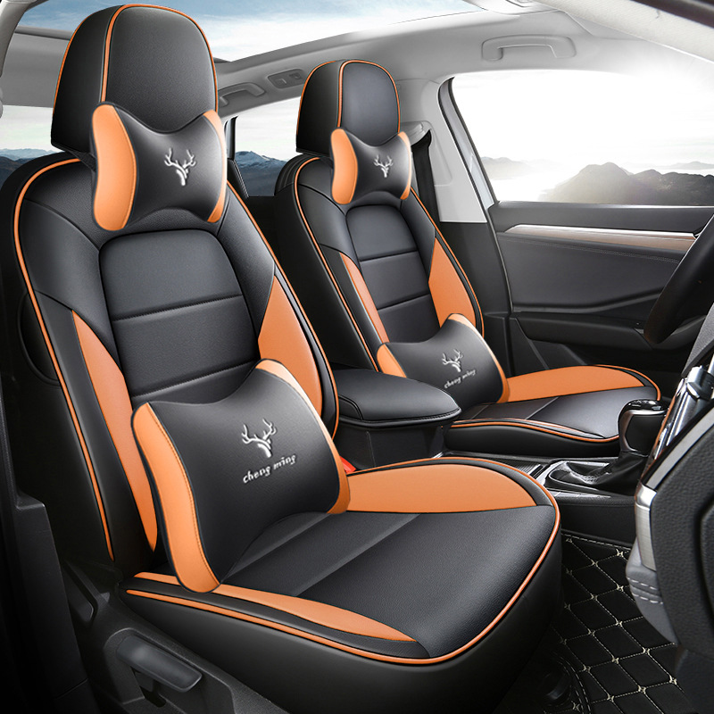 Jetta VS5 special car seat cover four seasons universal full-surround cushion vs5 perforated leather breathable seat cover cushion