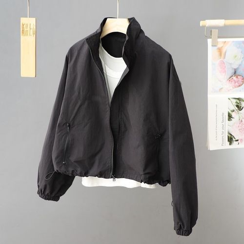 The 2024 Spring-Autumn Collar-Opening Cardigan Short Jacket Top, Fresh Minimalist Fashion Solid Color Versatile Loose Double Layer Jacket
