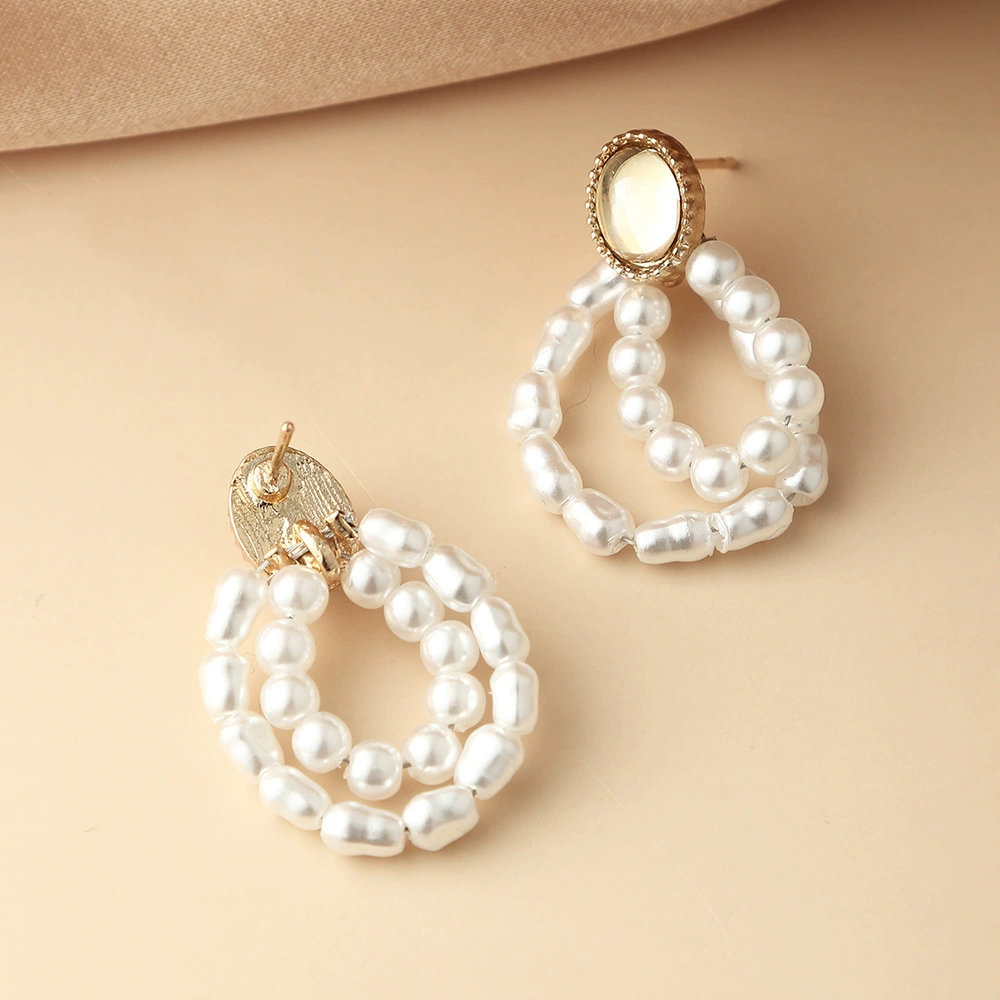 Серебряные жемчужные серьги, модный аксессуар, стиль Chanel, простой и элегантный дизайн