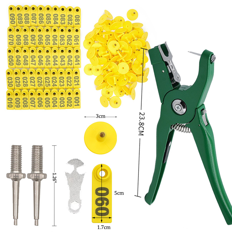 Oveja oreja etiqueta alicates cerdo ganado oveja oreja etiqueta veterinaria oreja animal oreja etiqueta Cerda oreja