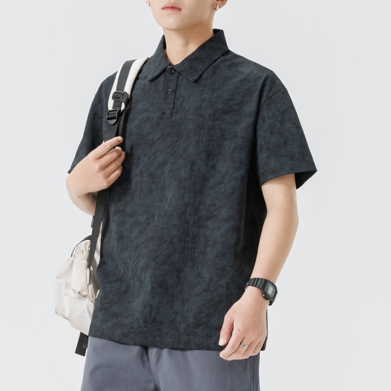 夏季服饰百搭男士柏林POLO衫装休闲高级2025纯色短袖男新款宽松感