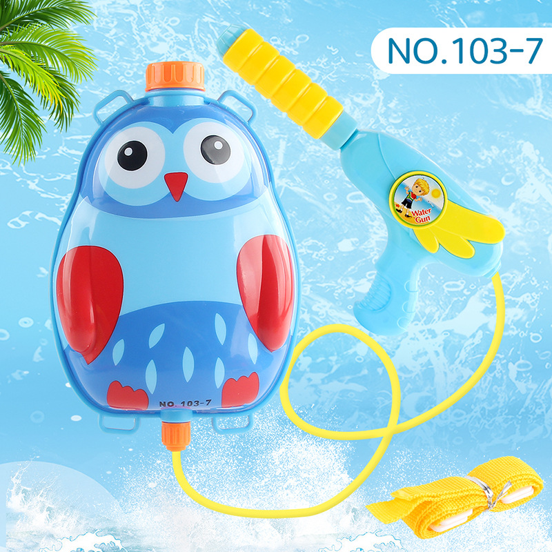 Juguetes de agua de playa para niños mochila de dibujos animados pistola de agua para niños y niñas rociador de agua de verano pistola de agua extraíble de gran capacidad