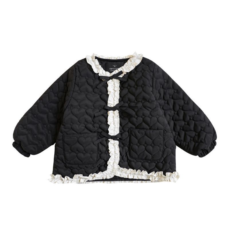 Abrigo acolchado de algodón para niñas, ropa de invierno, ropa acolchada para bebés para niños de moda occidental, más chaqueta acolchada para bebés princesa de invierno cálida de terciopelo