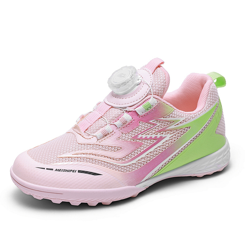 Zapatos de fútbol infantiles transfronterizos estudiantes niños mayores zapatos deportivos ligeros transpirables niñas zapatos de entrenamiento de hierba al aire libre clavos rotos