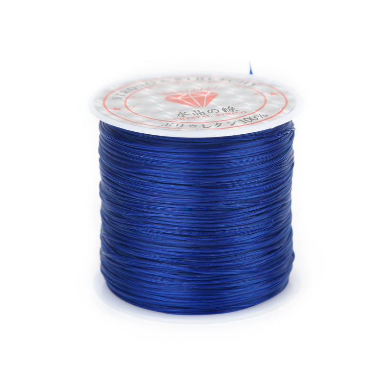 Suministro 0,8mm cuentas de cristal planas hilo elástico extensión del pelo accesorios DIY material de cuentas cuerda pulsera cuerda al por mayor