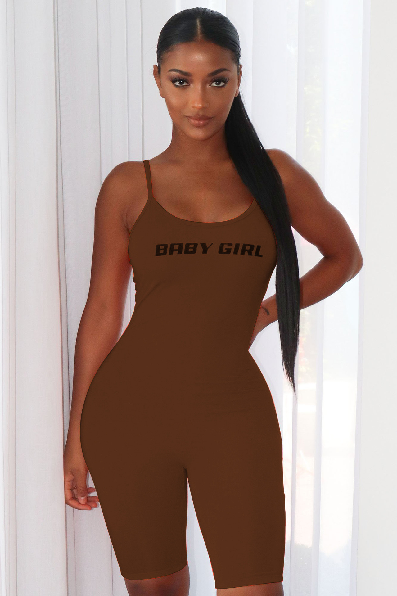 Women Site Solid Color Tight Backless Bodysuit