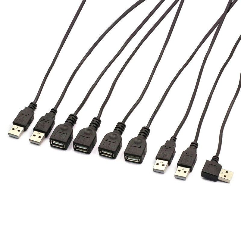 USB数据线电源线单头2芯4usb线风扇供电接头led灯条公母头电源线