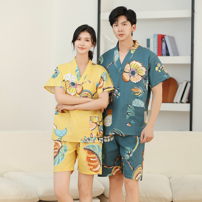 韓版棉可愛漢汗蒸服情侶家居浴服女男童親子大碼洗浴會所客人桑拿