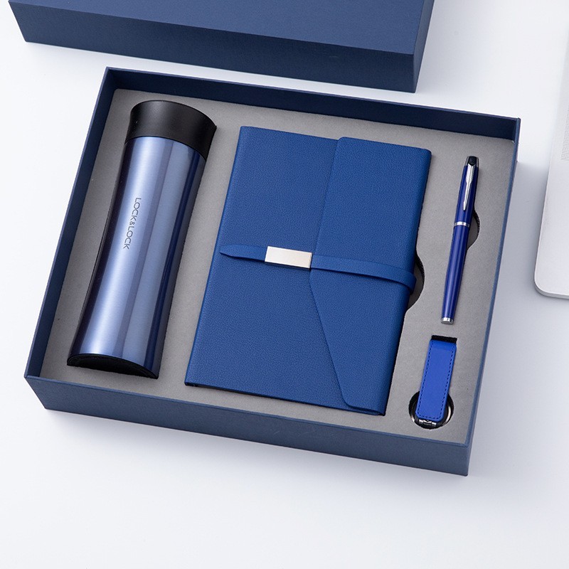 ビジネス a5pu ノートブックロック魔法瓶カップギフトボックスセットカスタムロゴ名刺ホルダー傘企業記念品|undefined