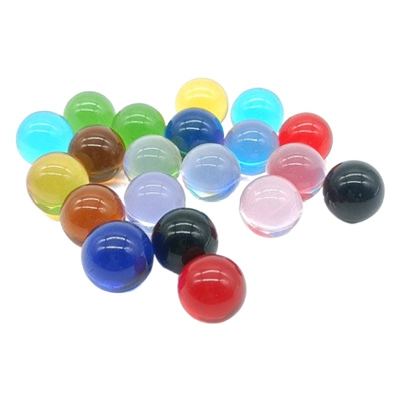 Glass ball 1-200mm marbles 14 solid transparent checkers jewelry colorful crystal ball beads wholesale foreign trade cross-border