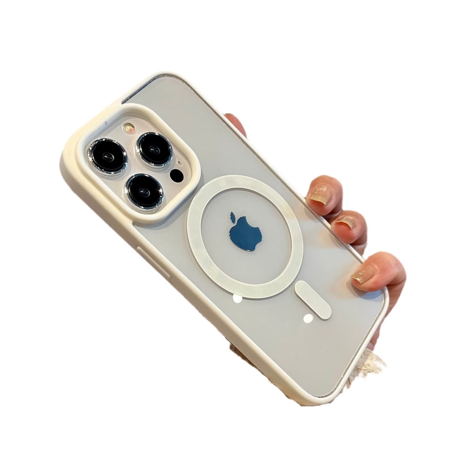 Funda protectora magnética Magsafe transparente tipo macaron para iPhone 17 Air y Apple 16 Pro Max.