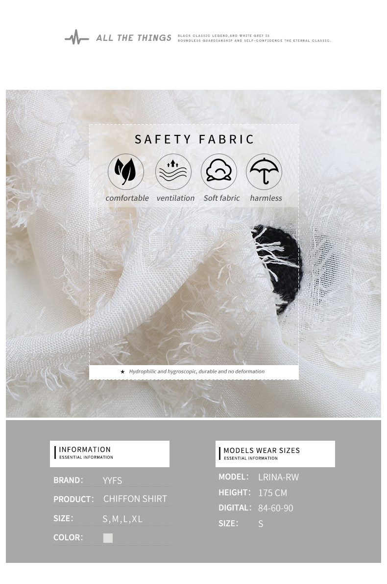 Πουλόβερ από σιφόν με πουά και μακριά μανίκια και λαιμόκοψη V_voghion.com