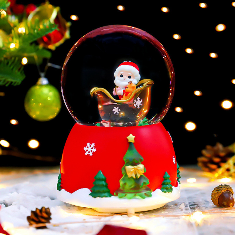 Nuevos regalos de Navidad luminosos bolas de cristal de nieve de agua decoraciones de Navidad al por mayor transfronterizas regalos para niños