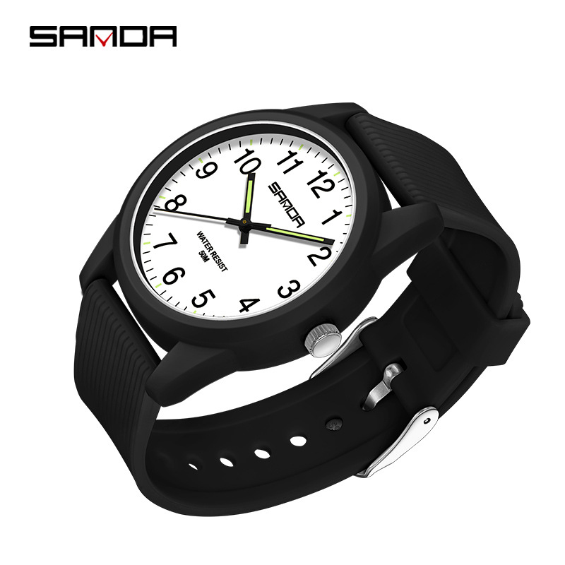 Children's watch Male and female students electronic quartz watch fresh simple watch outdoor leisure calendar waterproof couple watch_viptrois.com