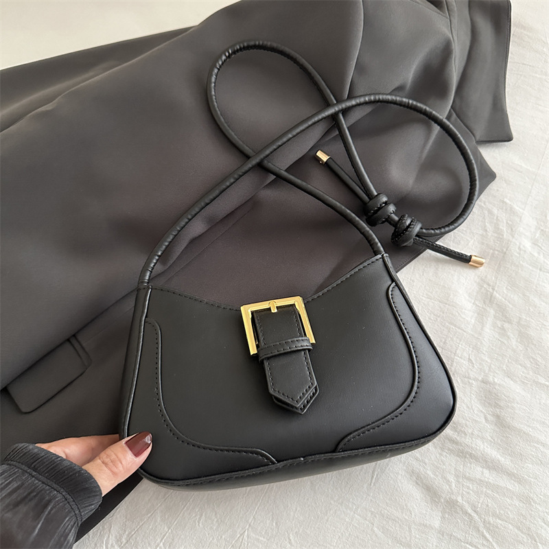 Bolso retro para axila para mujer 2024 nuevo estilo otoño e invierno bolso de mensajero de un solo hombro de todo fósforo diseño de nicho textura popular bolso femenino