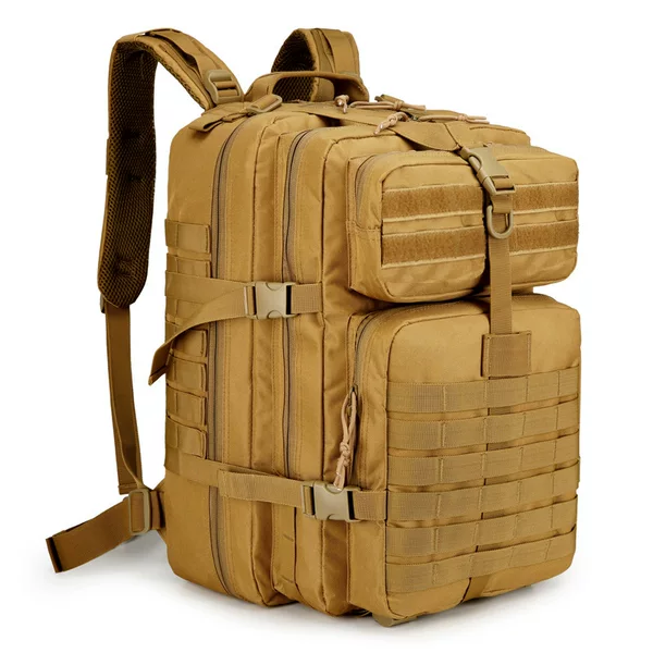 45L Outdoor Tactical Backpack Durable Camouflage Waterproof Training Backpack 3P Large Capacity Hiking Sports Mountaineering Bag