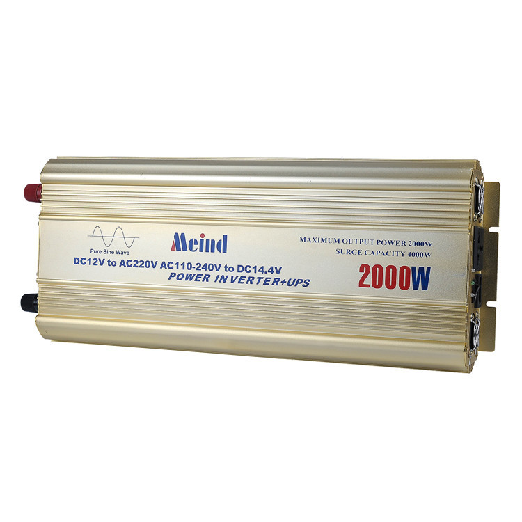 新款美诺迪Meind2000W纯正弦波UPS大功率逆变器 12V24V转220V110V
