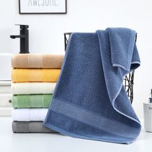 素色加厚纯棉毛巾酒店吸水洗脸巾165g绣字毛巾刺绣LOGO家用面巾
