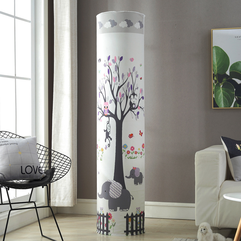 Cubierta de aire acondicionado gabinete redondo cilíndrico Gree sala de estar Midea Haier gabinete buey vertical aire acondicionado cubierta de polvo