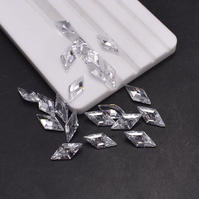 白透明色菱形宝石裸石m菱形锆石珠宝