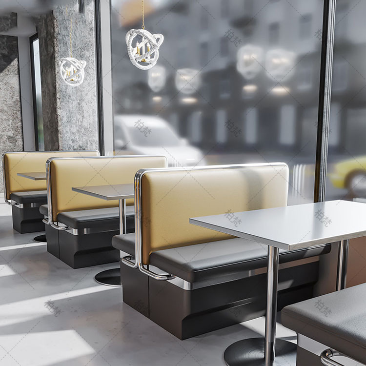 Mesa de comedor plegable de gran estante, mesa de comedor de acero inoxidable, mesa de mesa