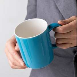 简约高档陶瓷杯马克杯 隔热高颜值不烫手水杯大容量办公室居家杯