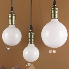 E27球泡玻璃奶白龙珠泡 led灯泡G80家用商用高亮灯泡G45魔豆灯泡
