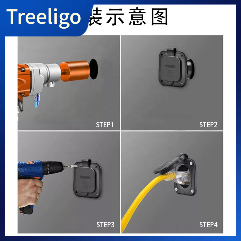Los fabricantes suministran tomas de corriente para vehículos recreativos estadounidenses y canadienses 15AMP 5 -15P con tapón impermeable a prueba de explosiones