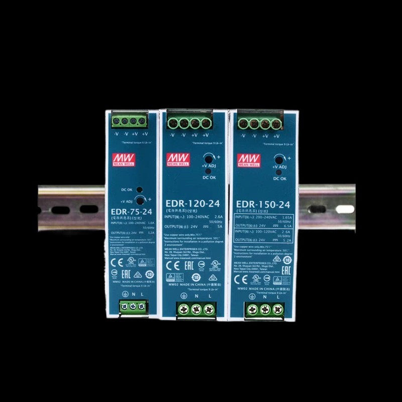 原装明緯電源EDR-150-24レールスイッチング電源75120150240480レール電源1224|undefined
