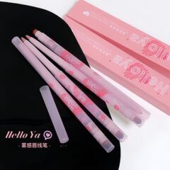 Hello ya霧感唇糸筆双頭が唇の形を描き出す持続的な発色マット初心者の臥蚕の一筆が多い