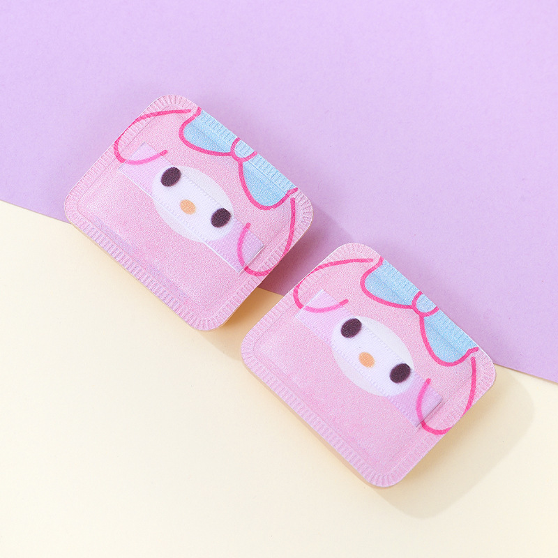 Puff de algodón de azúcar cuadrado personalizado de fábrica, no comer polvo, esponja de maquillaje, cojín de aire, impresión de patrones de dibujos animados de Sanliou