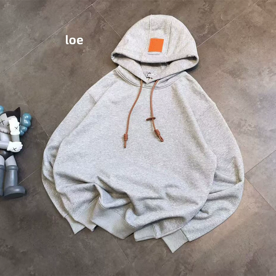 Luojia LOE новый кожаный свиток с капюшоном серый маленький вышиваный весной и осенью