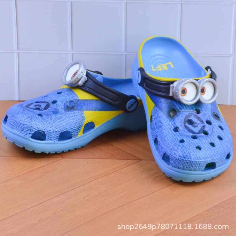 Kajia's same style Minion-themed parent-child sandals, closed-toe, flat-heeled, EVA summer casual clogs, available for wholesale Kajia's same style Minion-themed parent-child sandals, closed-toe, flat-heeled, EVA summer casual clogs, available for wholesale